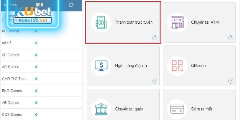 Chi tiết cách nạp vốn cược vào tài khoản