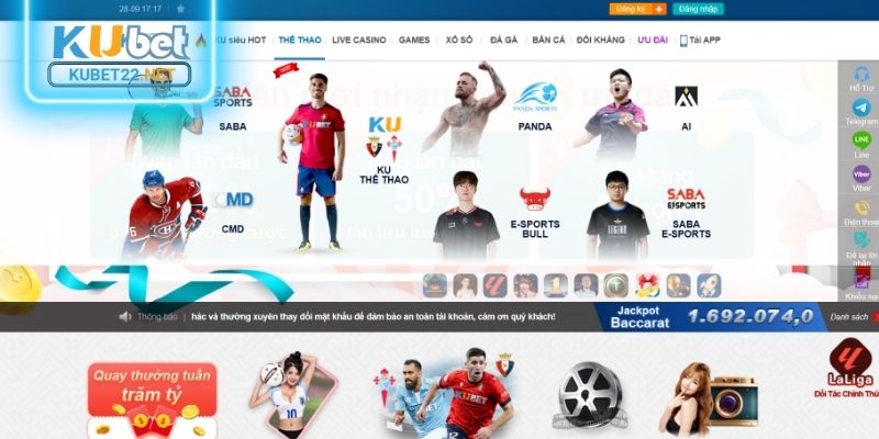 Một số điều về sân chơi thể thao KUBET